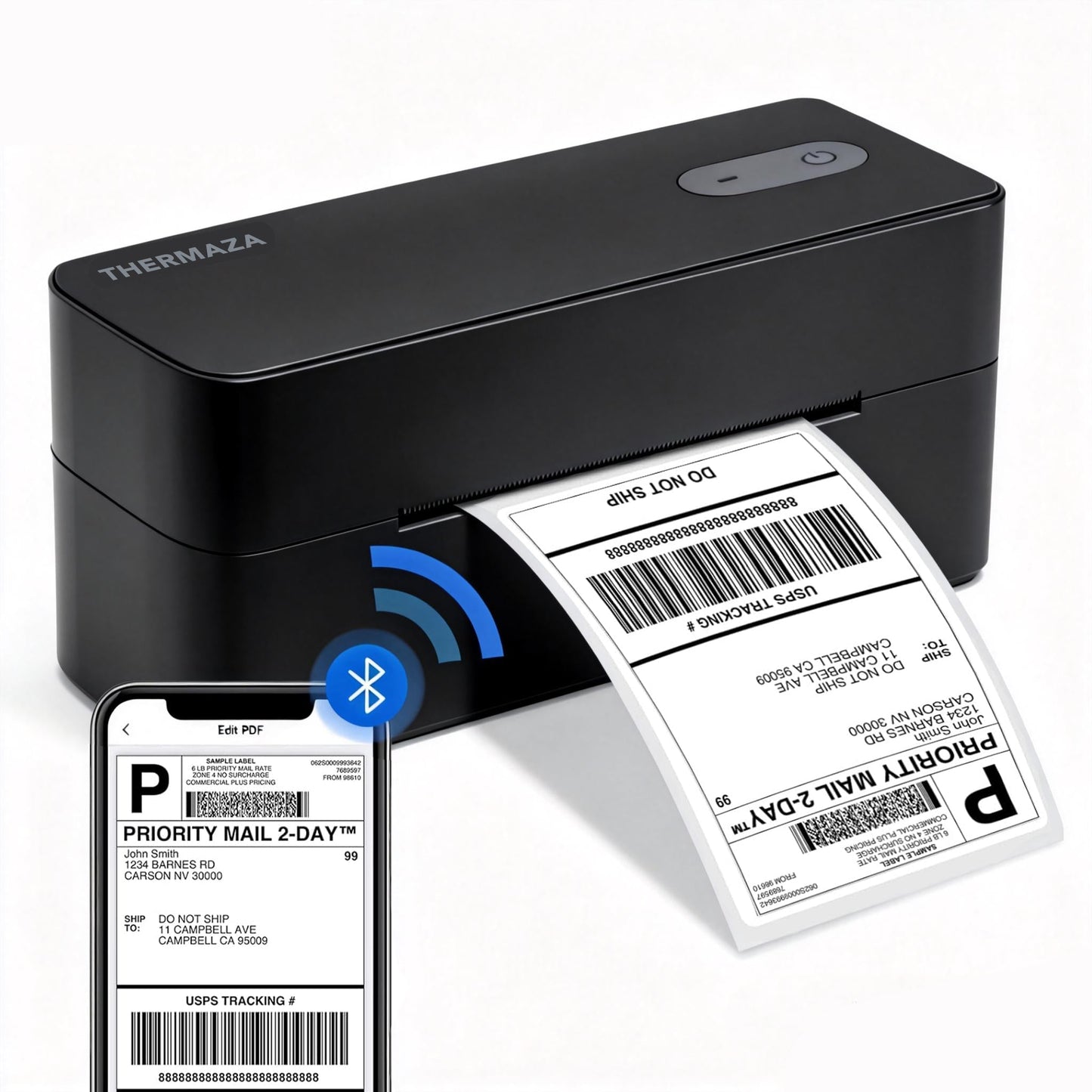 THERMAZA® D400 Thermal Label Printer Starter Kit (Black)