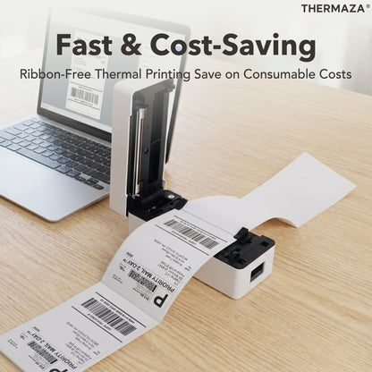 THERMAZA® D400 Thermal Label Printer Essential Kit With 1000 Fanfold Labels (White)