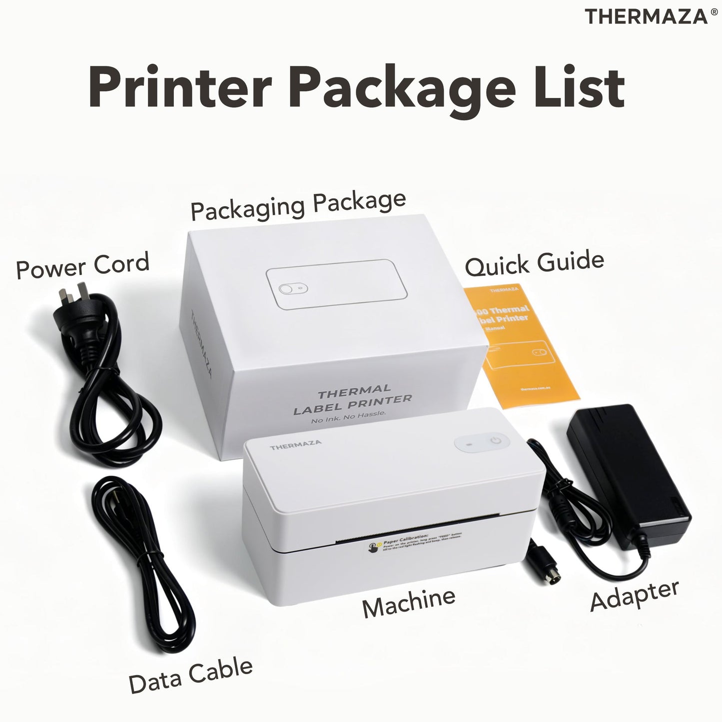 THERMAZA® D400 Thermal Label Printer (White)