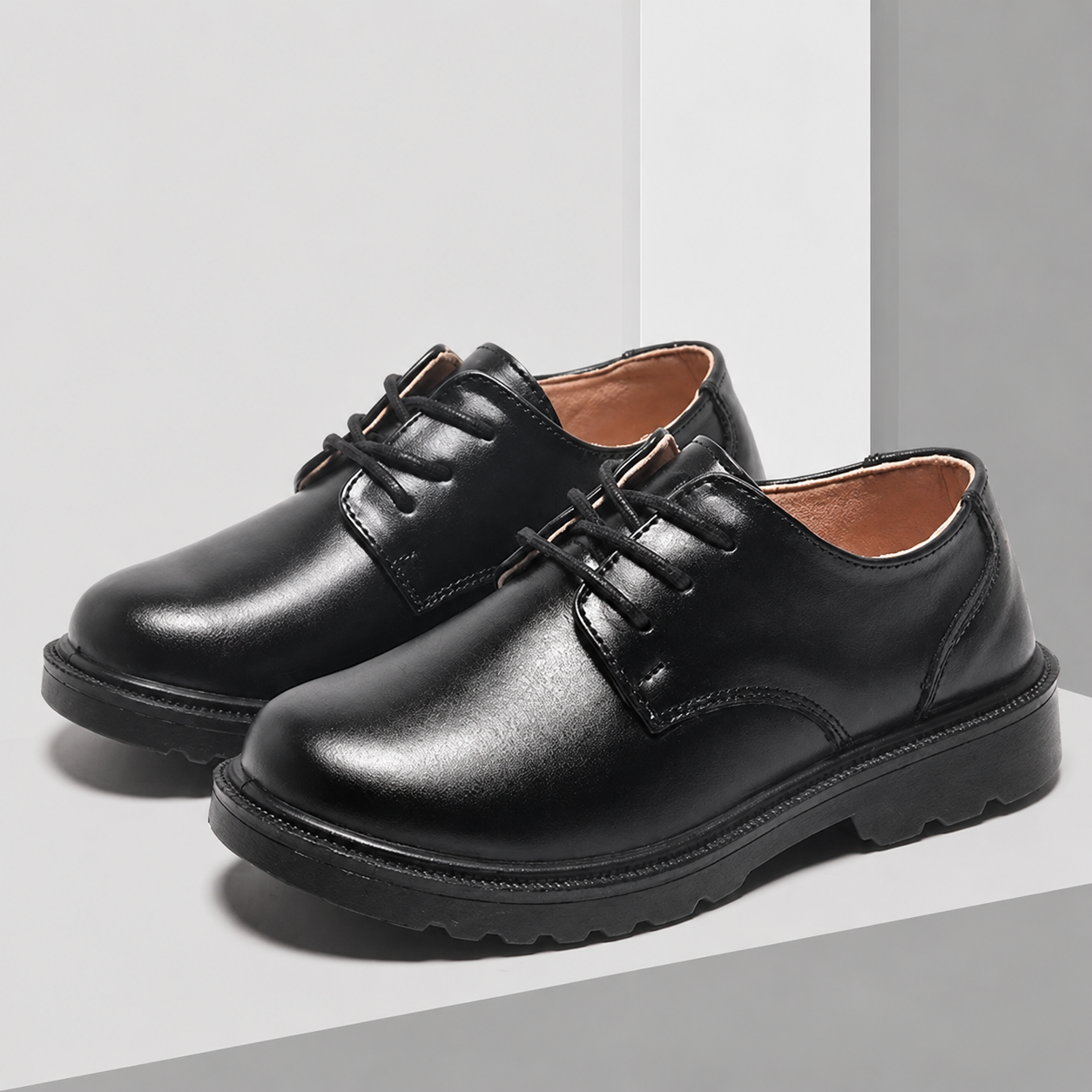 Kids Genuine Leather School Shoes – Formal Dress Shoes for Wedding, Party & Piano Performance