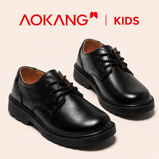 Kids Genuine Leather School Shoes – Formal Dress Shoes for Wedding, Party & Piano Performance