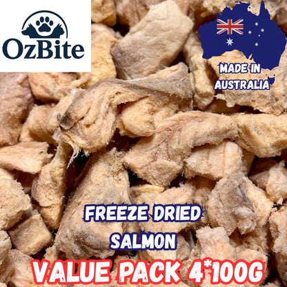 OzBite | 4*100g Freeze Dried Salmon Dog Cat Treat