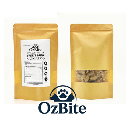 OzBite | 4*100g Freeze Dried Kangaroo For Dog Cat Treat