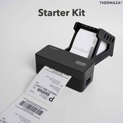 THERMAZA® D400 Thermal Label Printer Starter Kit (Black)